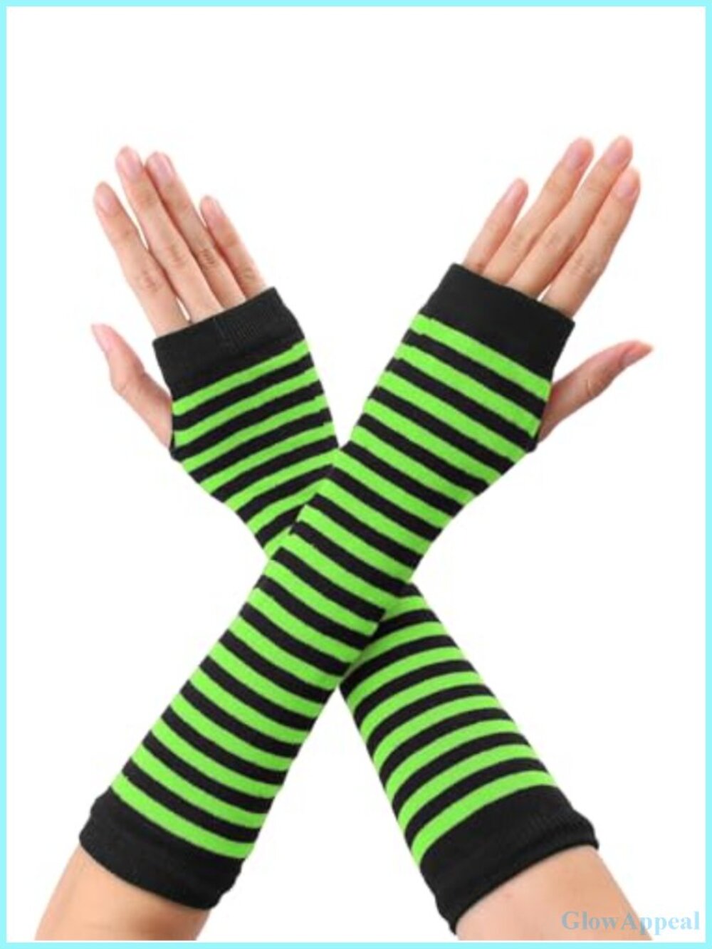 Knitted Fingerless Gloves Elbow Length Arm Warmers Stretchy Acrylic